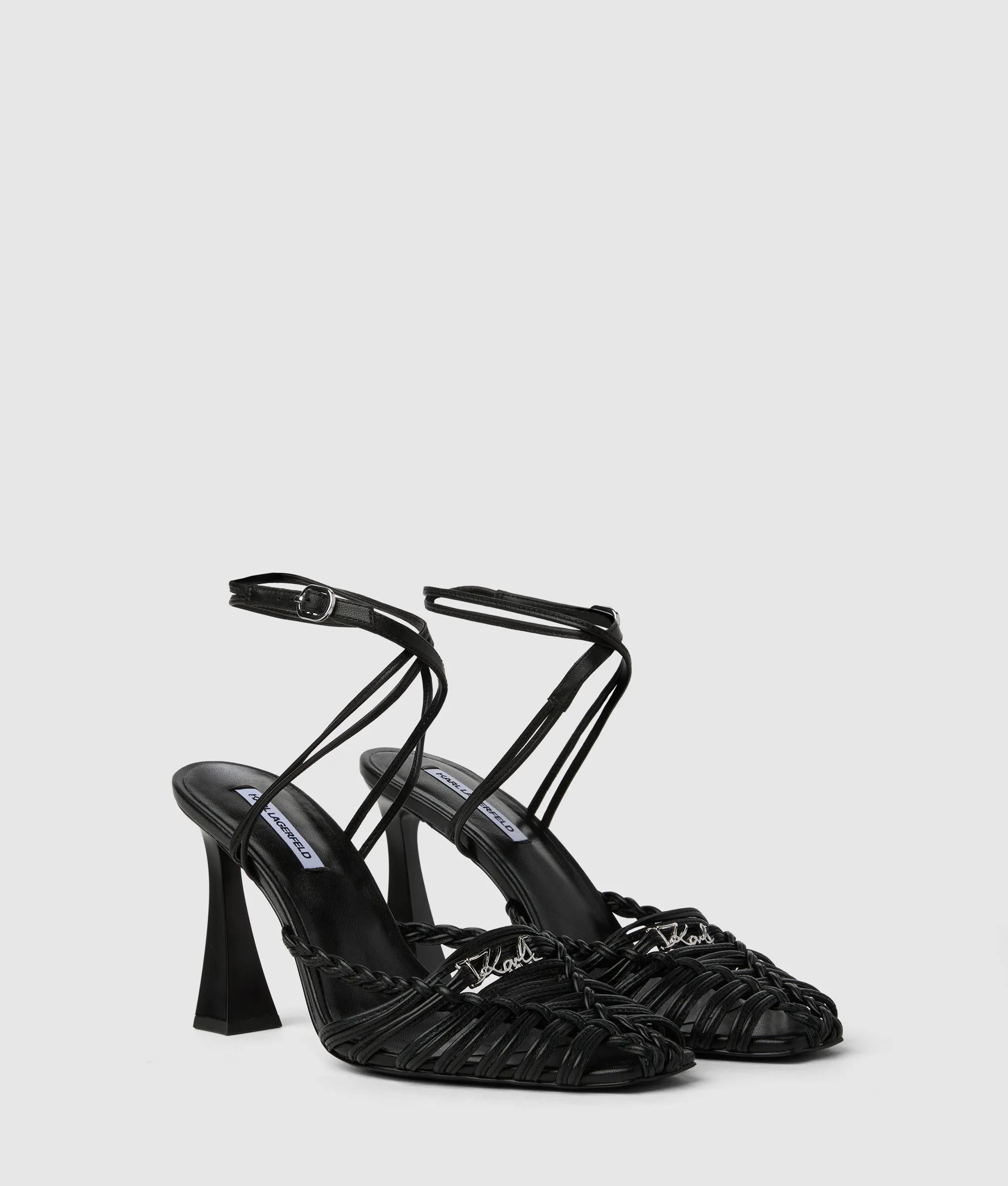 Debutante leather heeled sandals