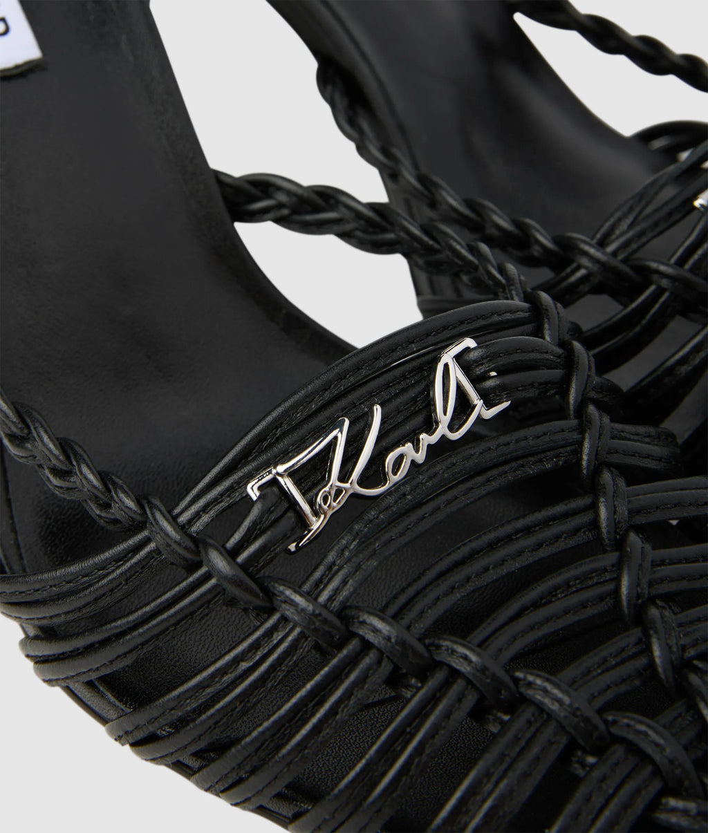 Debutante leather heeled sandals