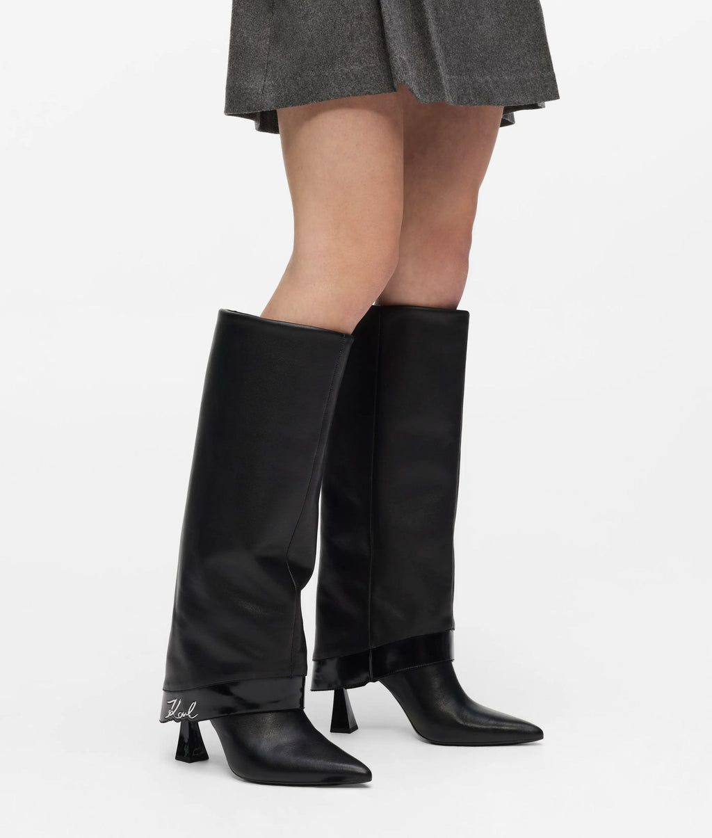 Debutante tall fold-down boots