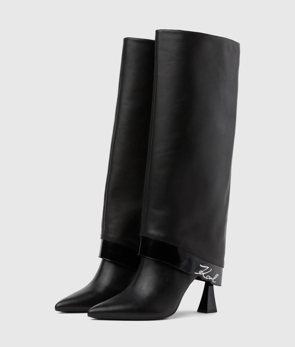 Debutante tall fold-down boots