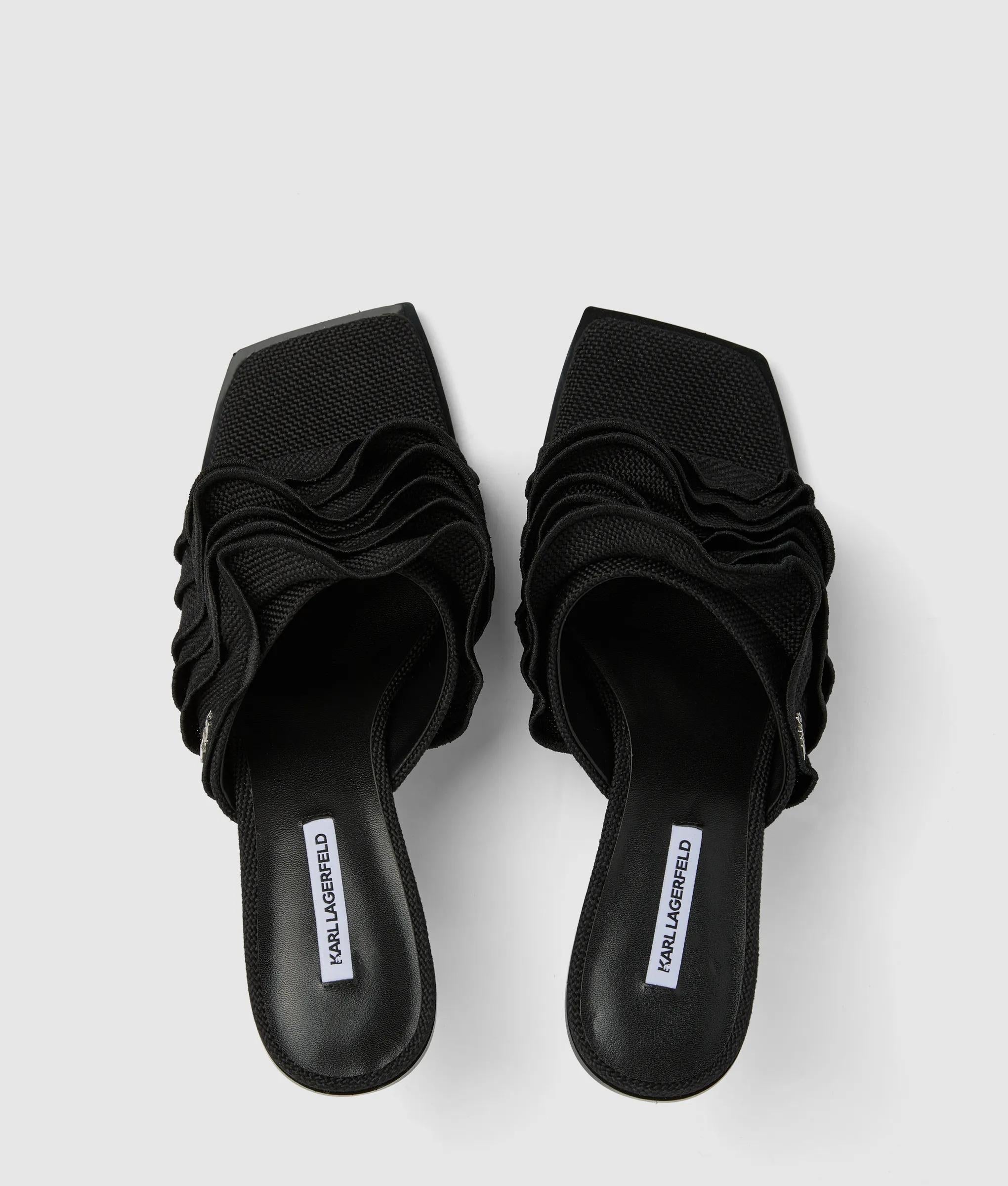Karmel ruche heeled sandals