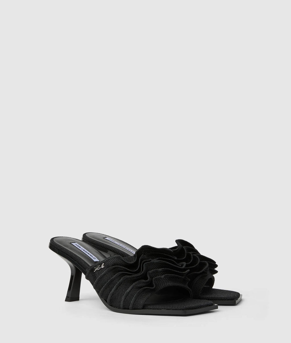Karmel ruche heeled sandals