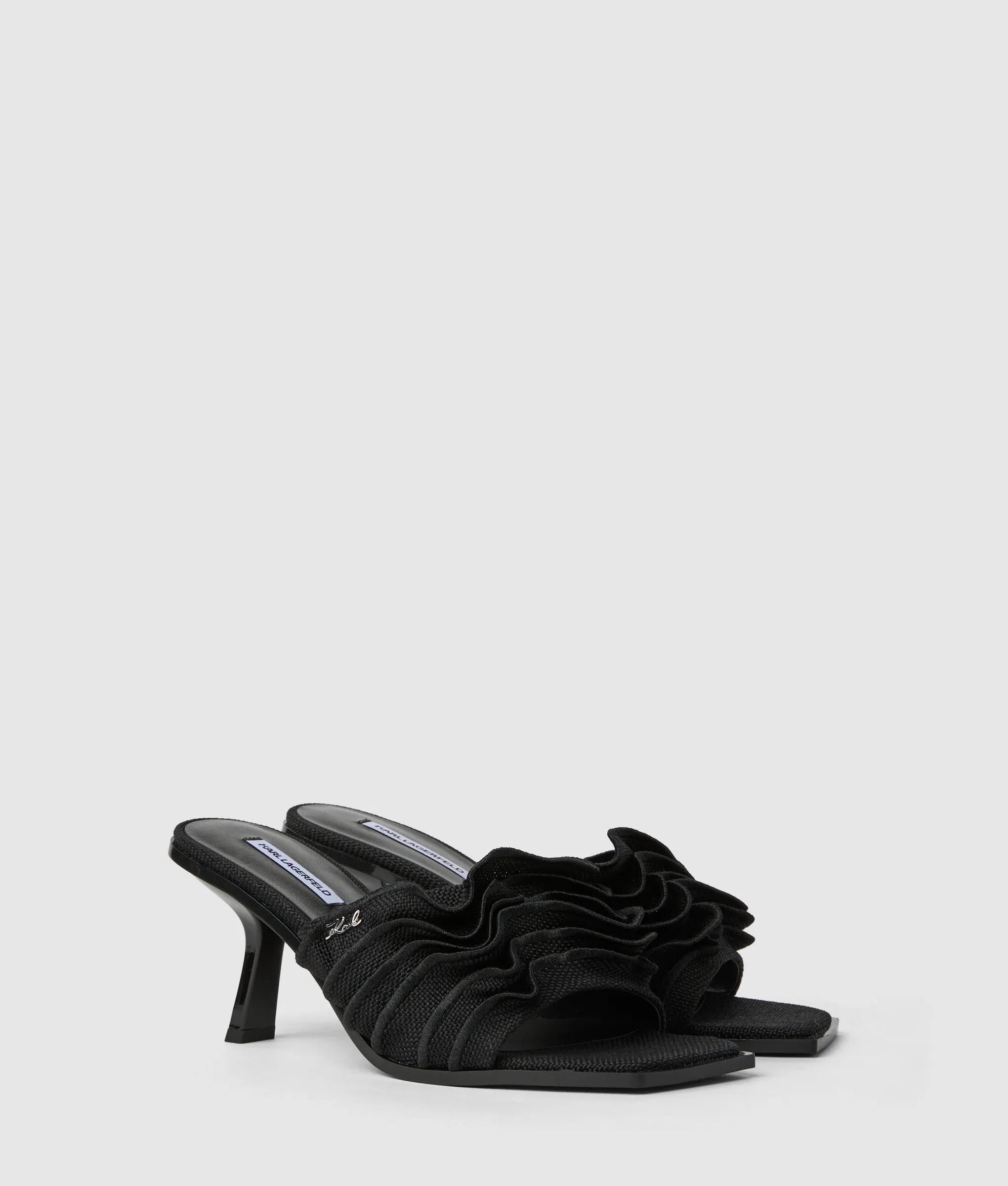 Karmel ruche heeled sandals