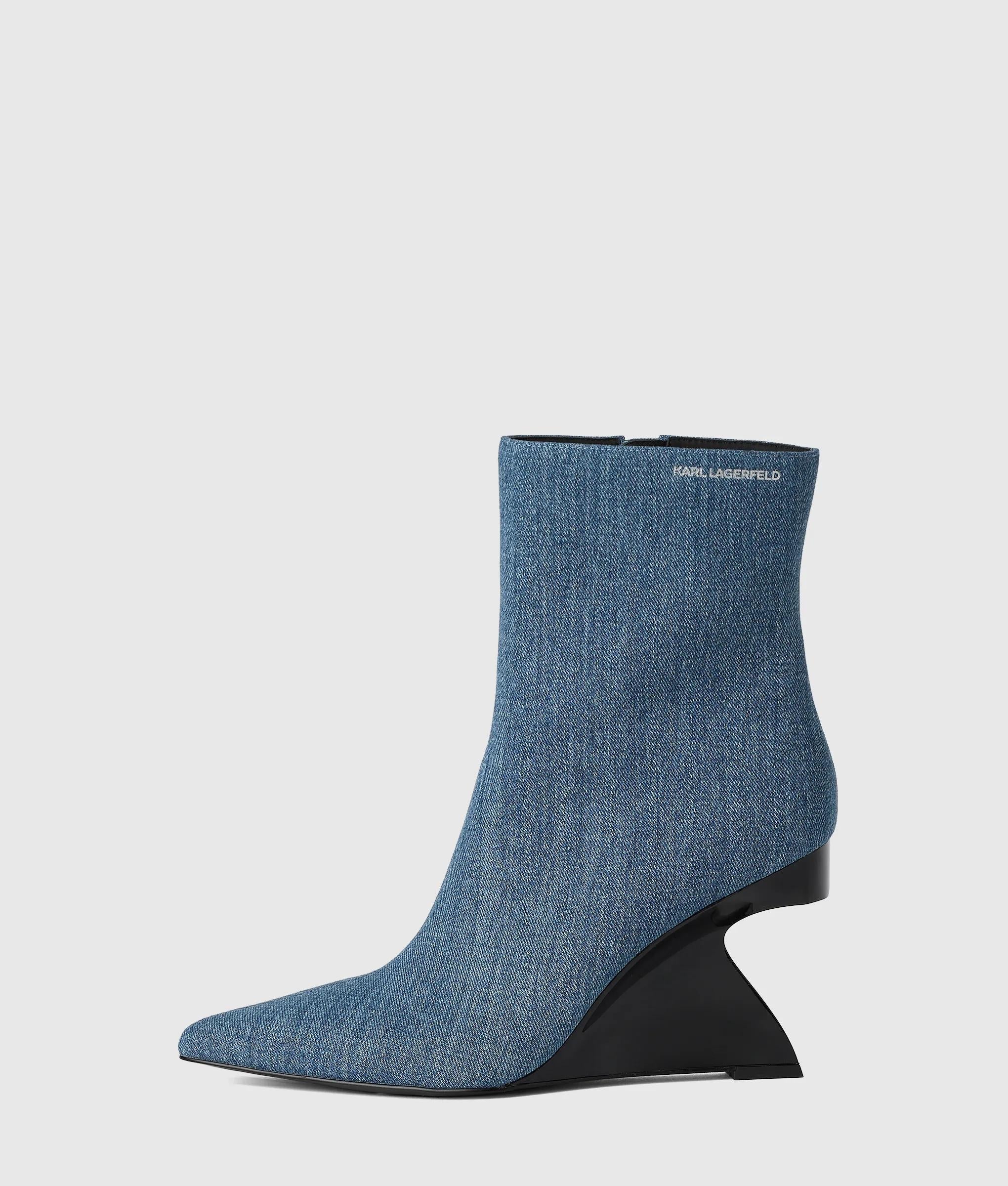Waverely denim midi boots