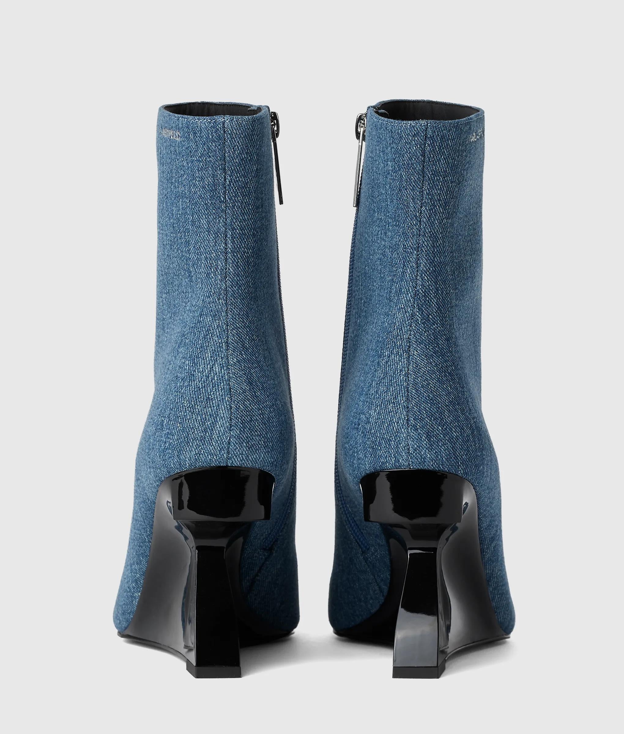 Waverely denim midi boots