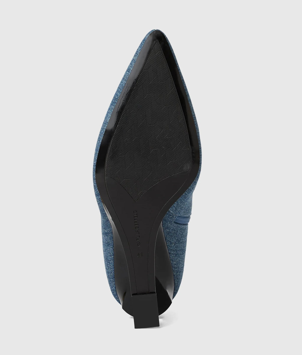 Waverely denim midi boots