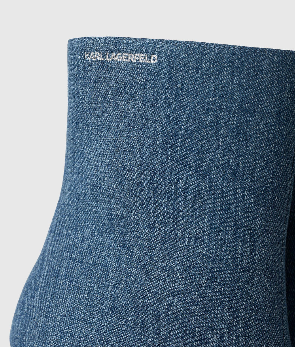 Waverely denim midi boots