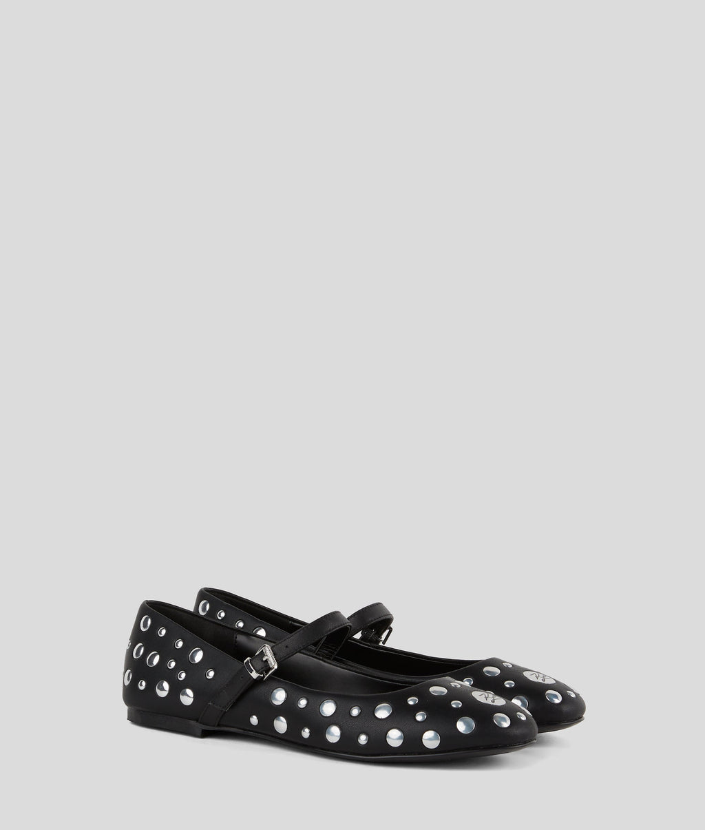 Karo mirror studs ballet flats