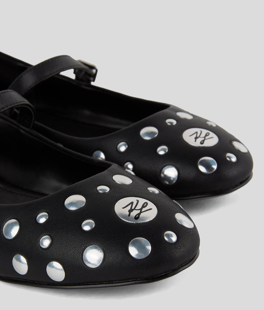 Karo mirror studs ballet flats