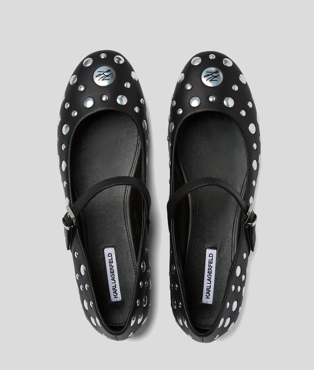 Karo mirror studs ballet flats