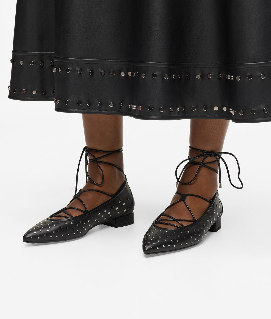 Kerrie ballerina long lace flats
