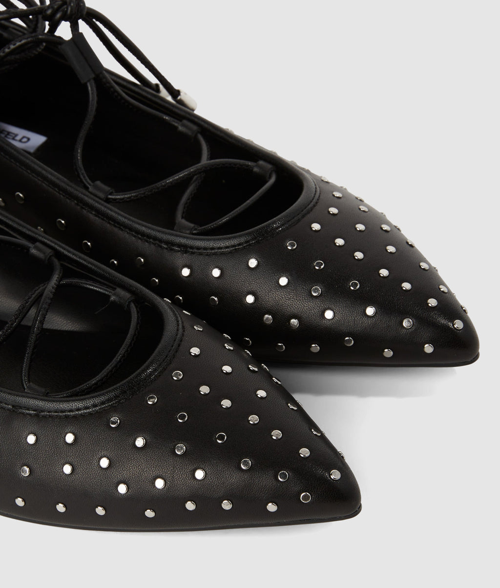 Kerrie ballerina long lace flats