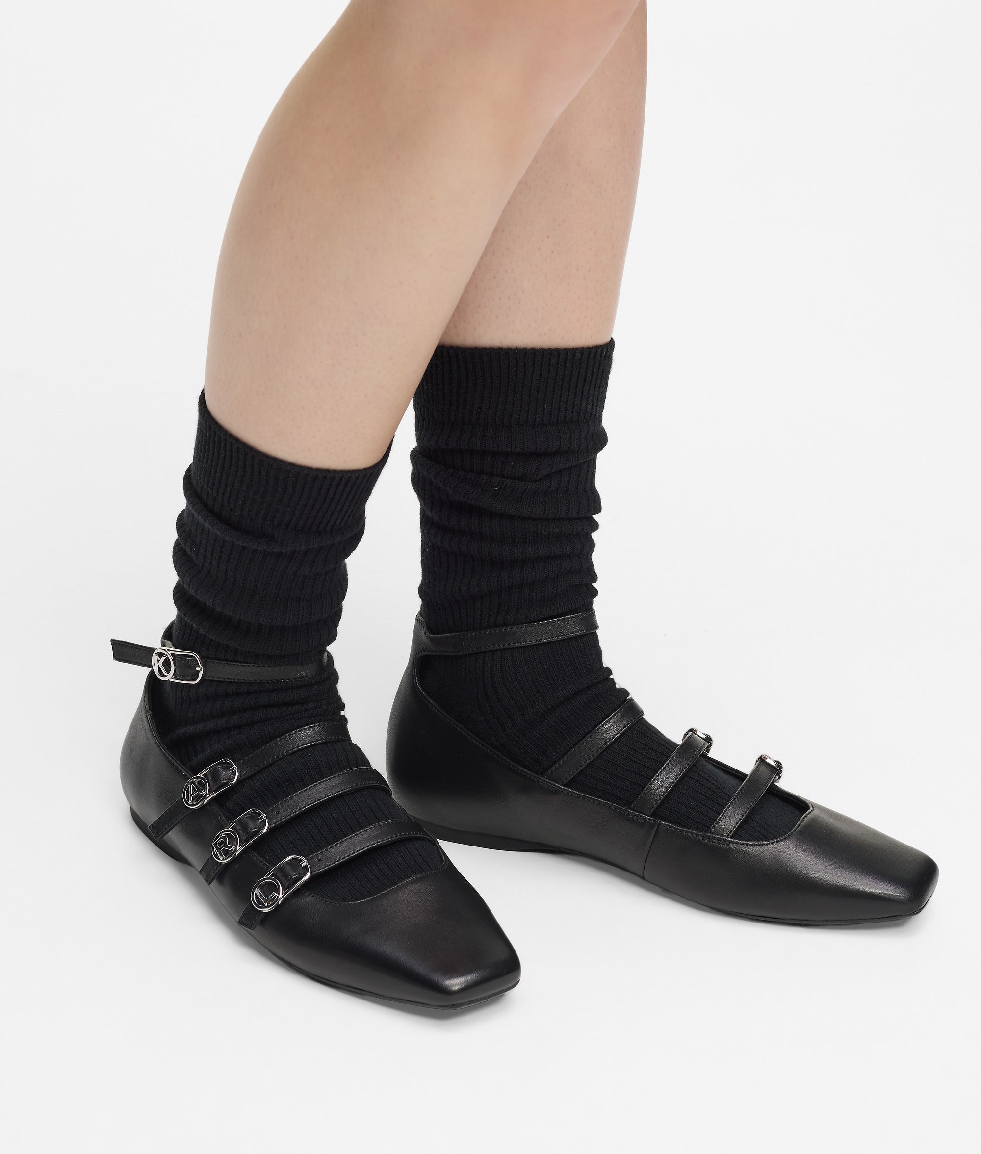Konnie four-strap flats
