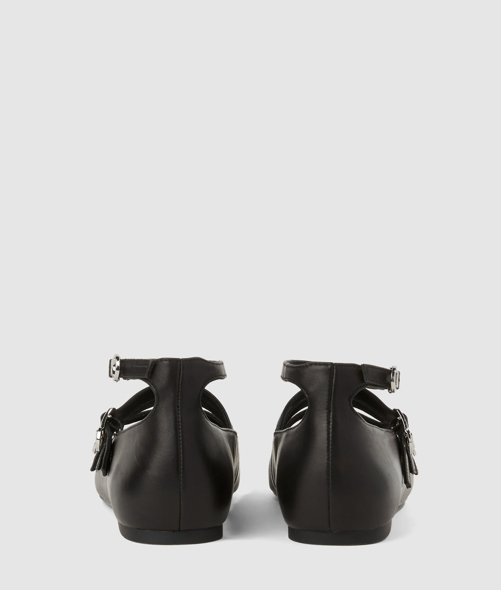 Konnie four-strap flats