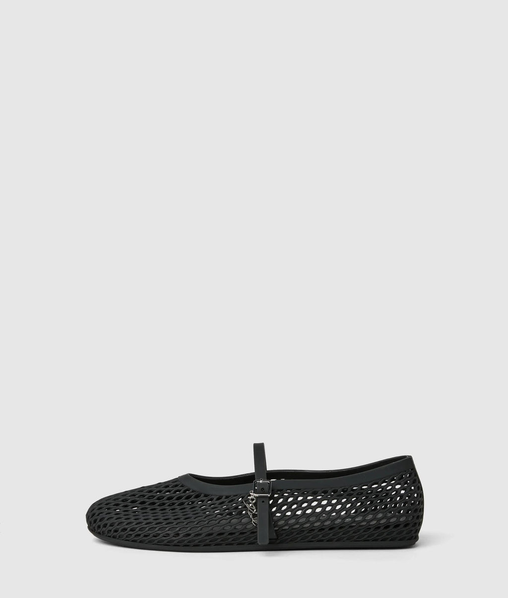 Jelly ballet strap pumps