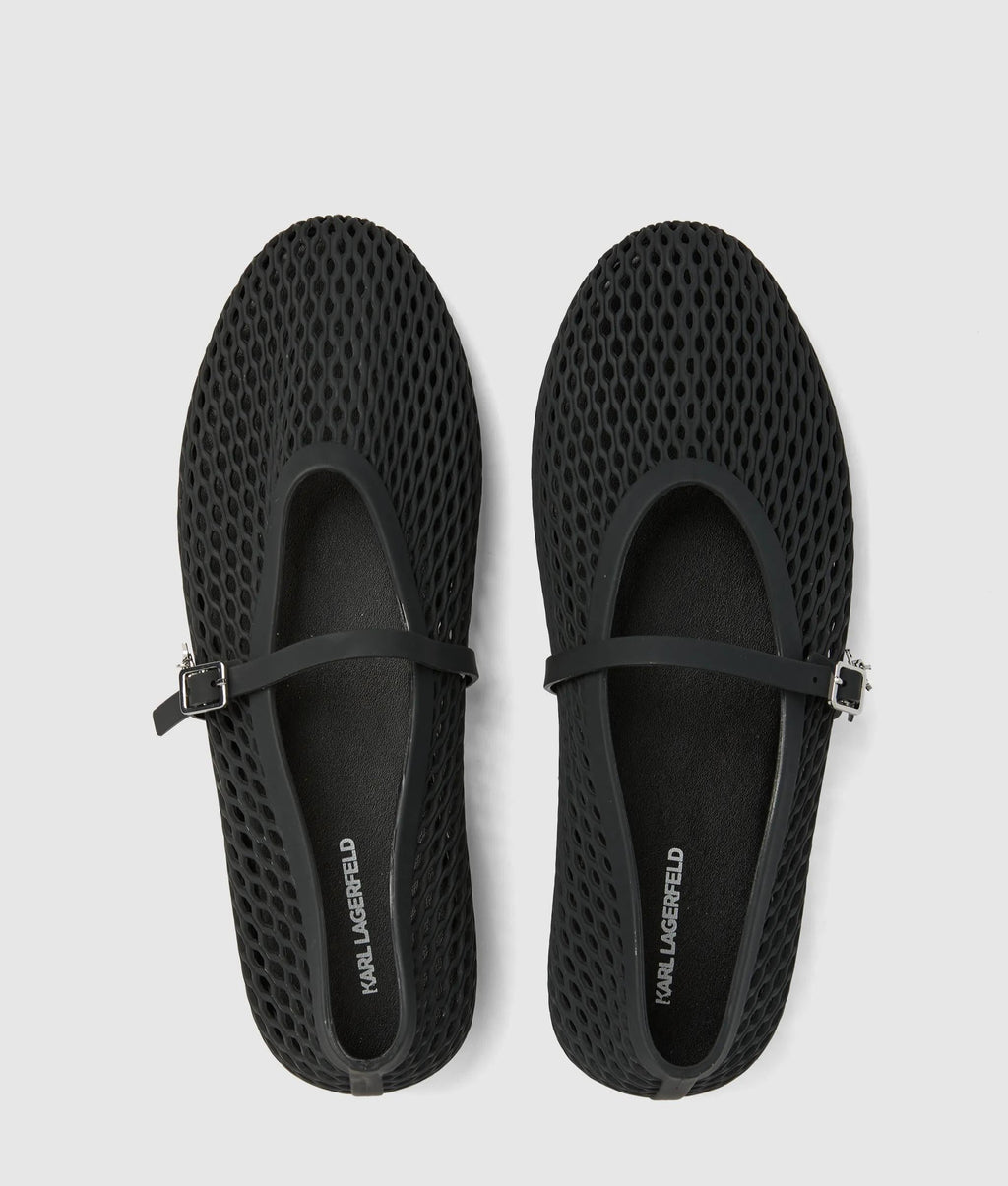 Jelly ballet strap pumps