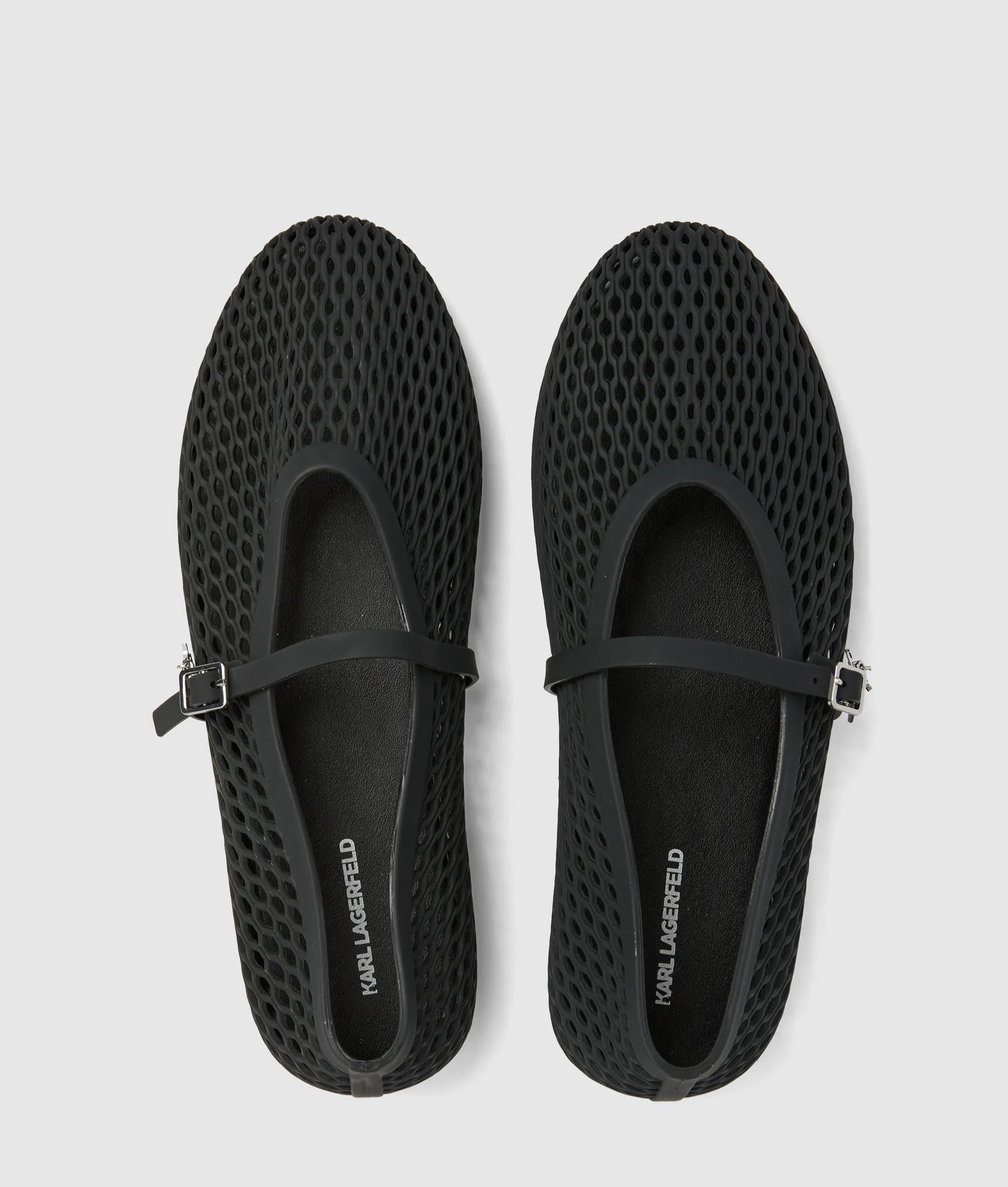 Jelly ballet strap pumps