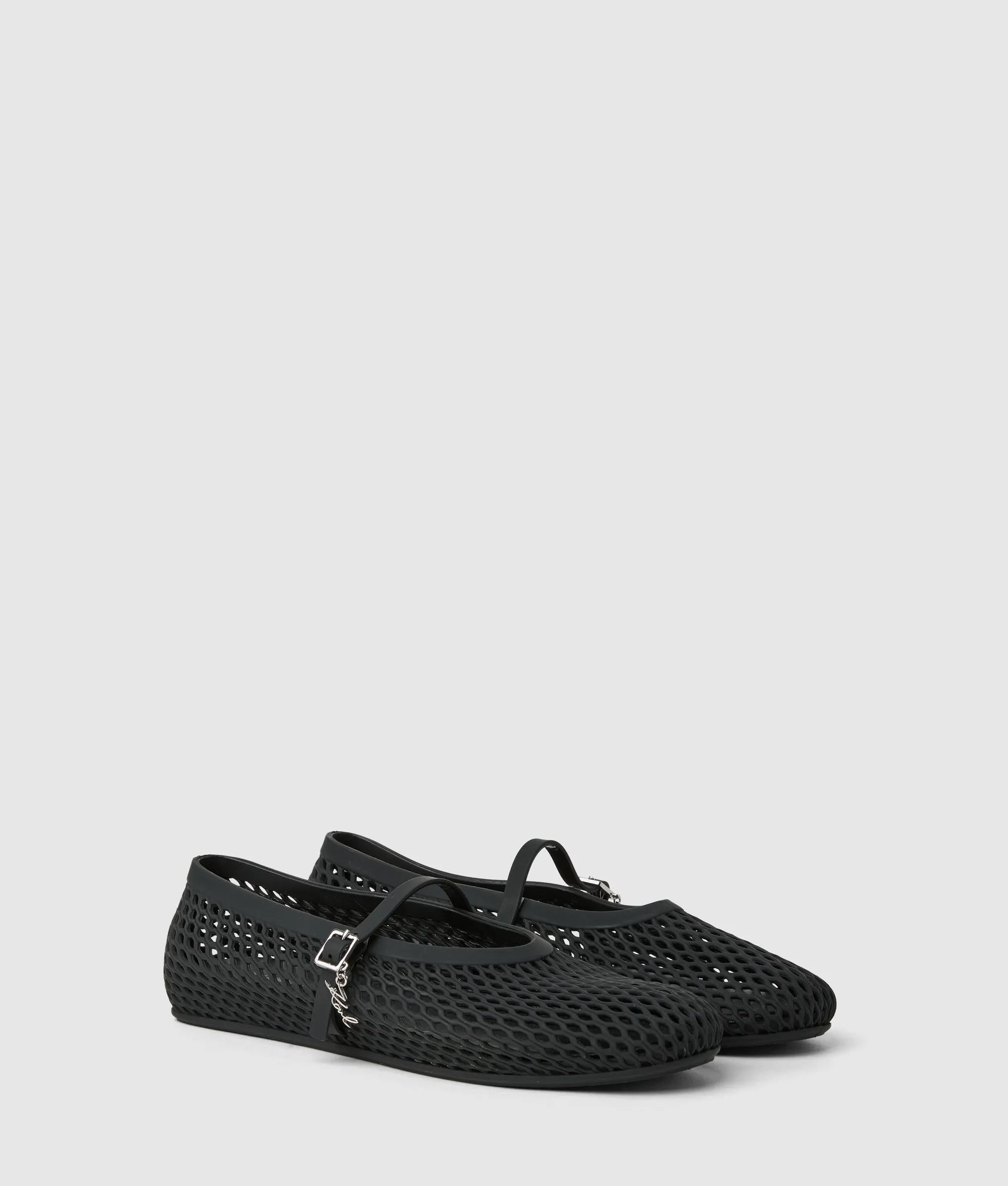 Jelly ballet strap pumps