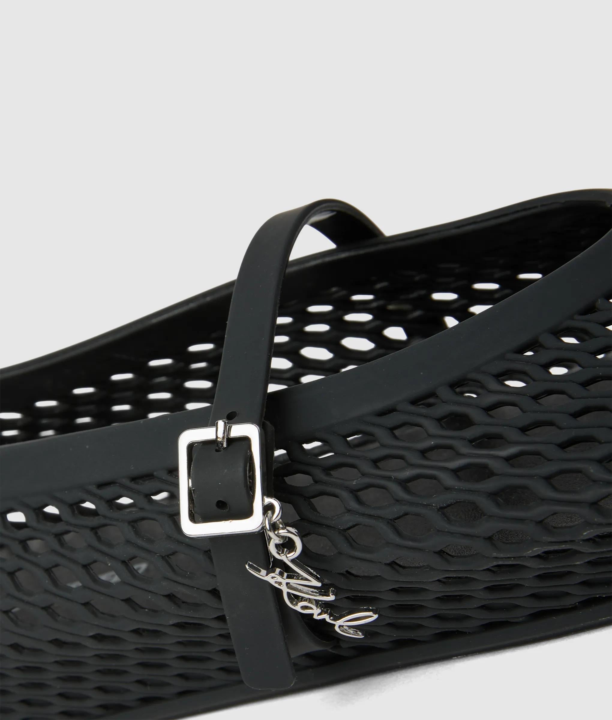 Jelly ballet strap pumps