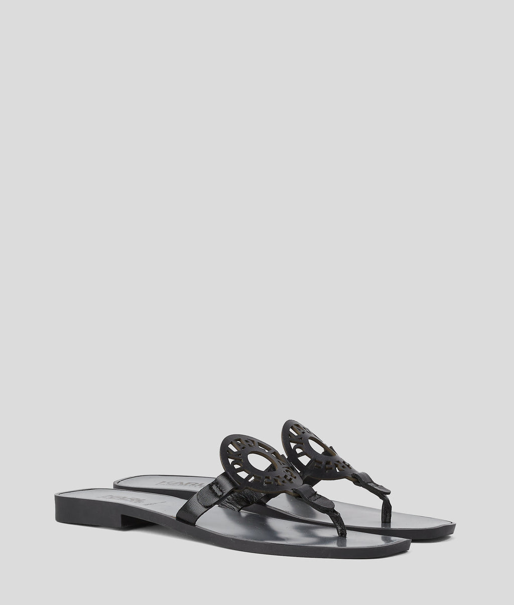 Ring logo sandals