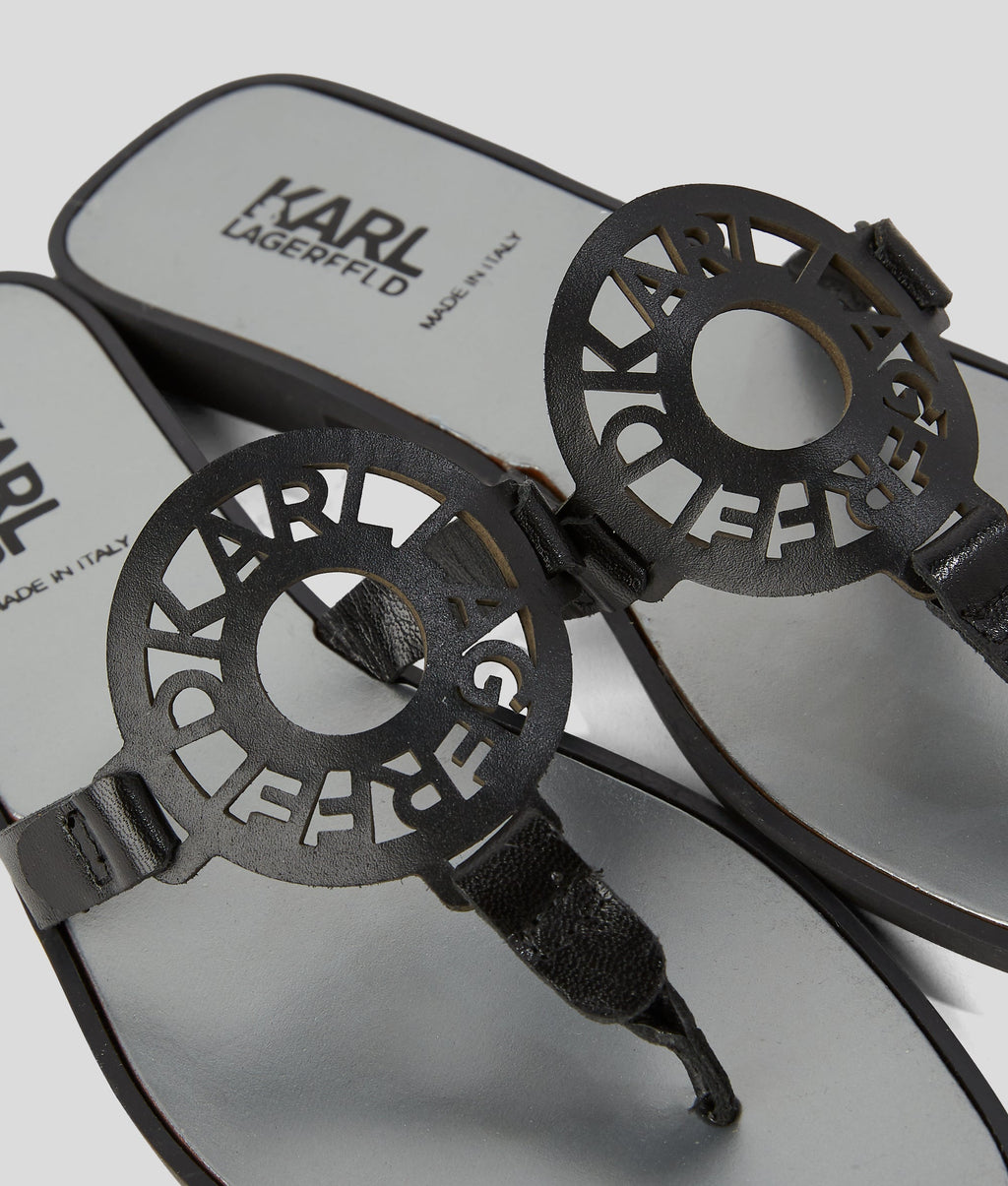 Ring logo sandals