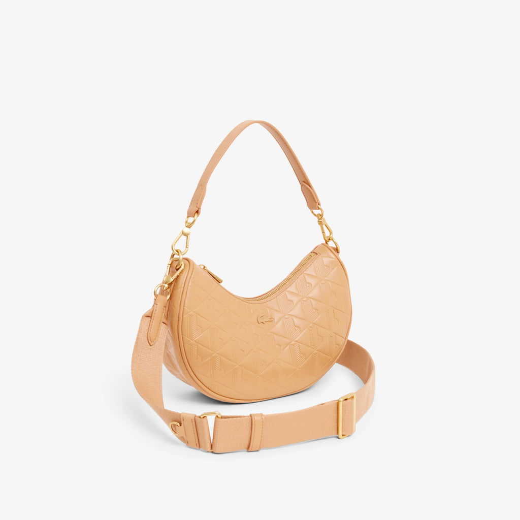 Maheki Embossed Leather Half Moon Purse
