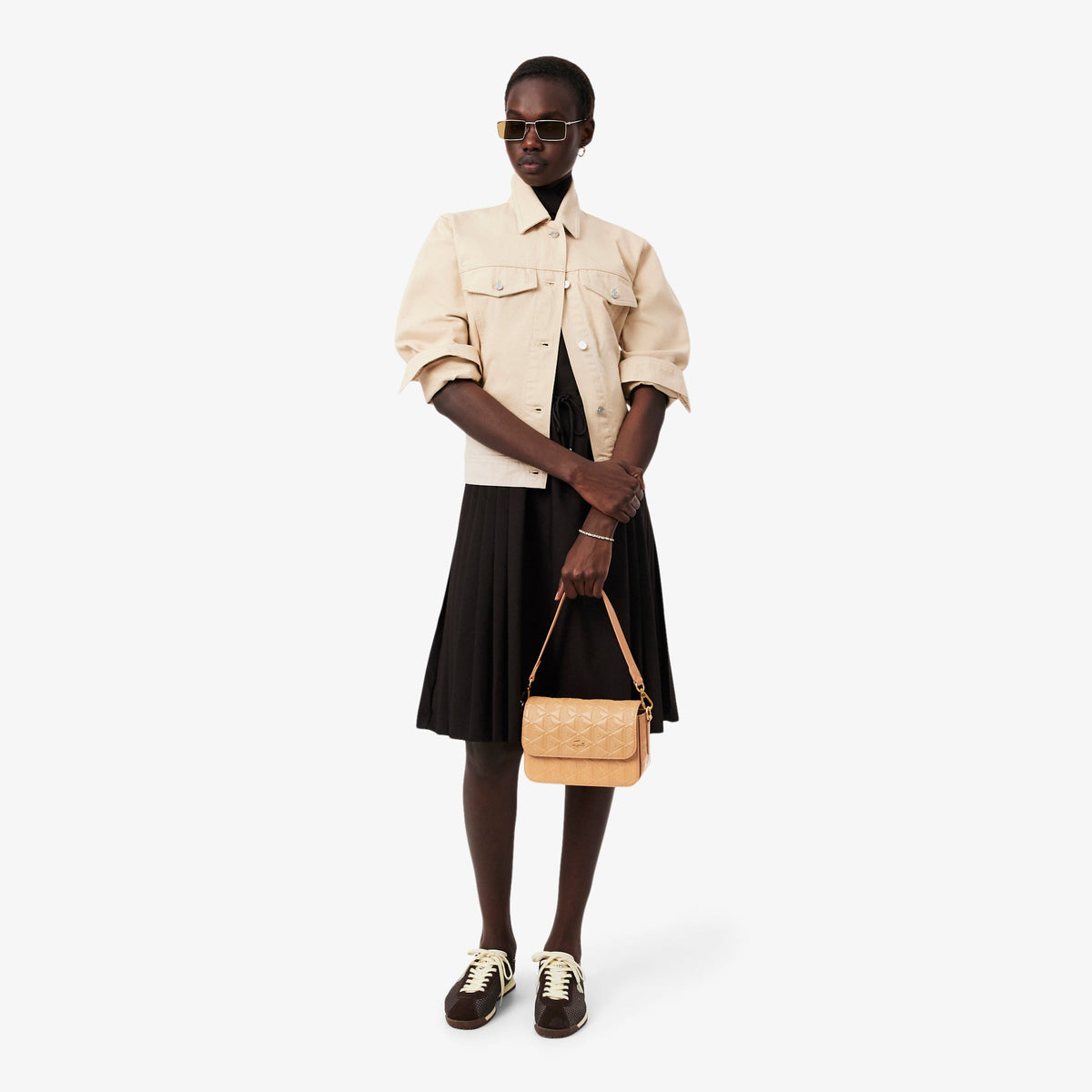Maheki Embossed Leather Shoulder Bag