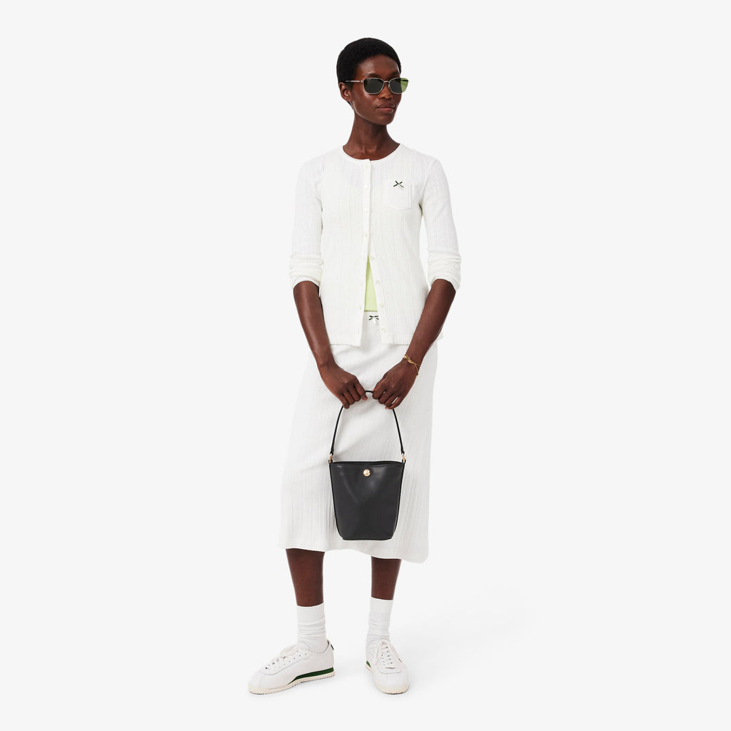 Small Tennis Bliss Leather Bucket Bag