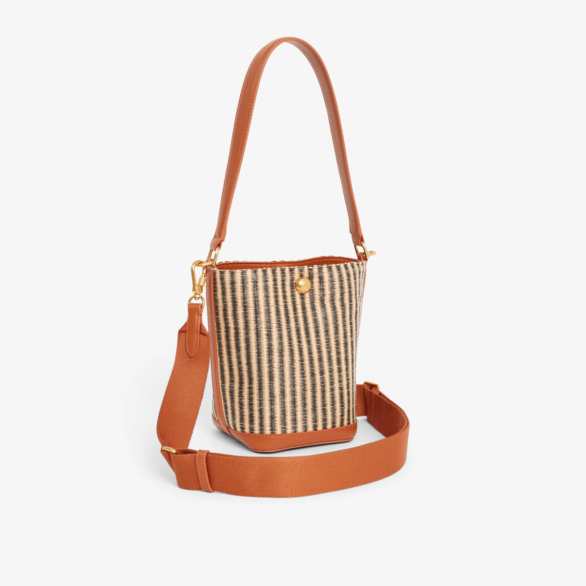 Small Summer Pack Raffia Bucket Bag