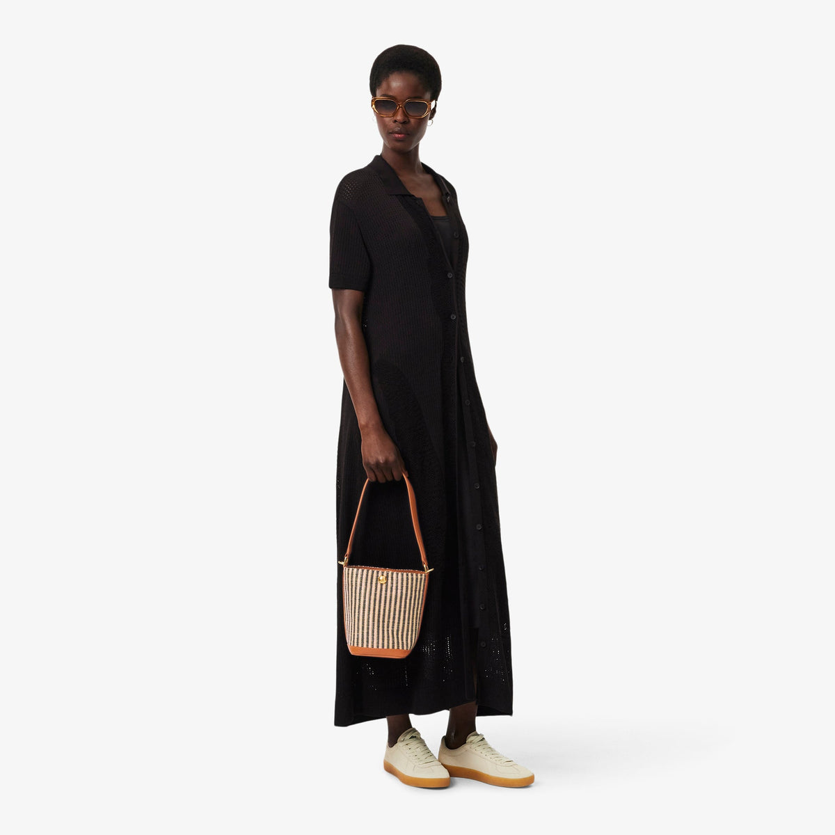 Small Summer Pack Raffia Bucket Bag