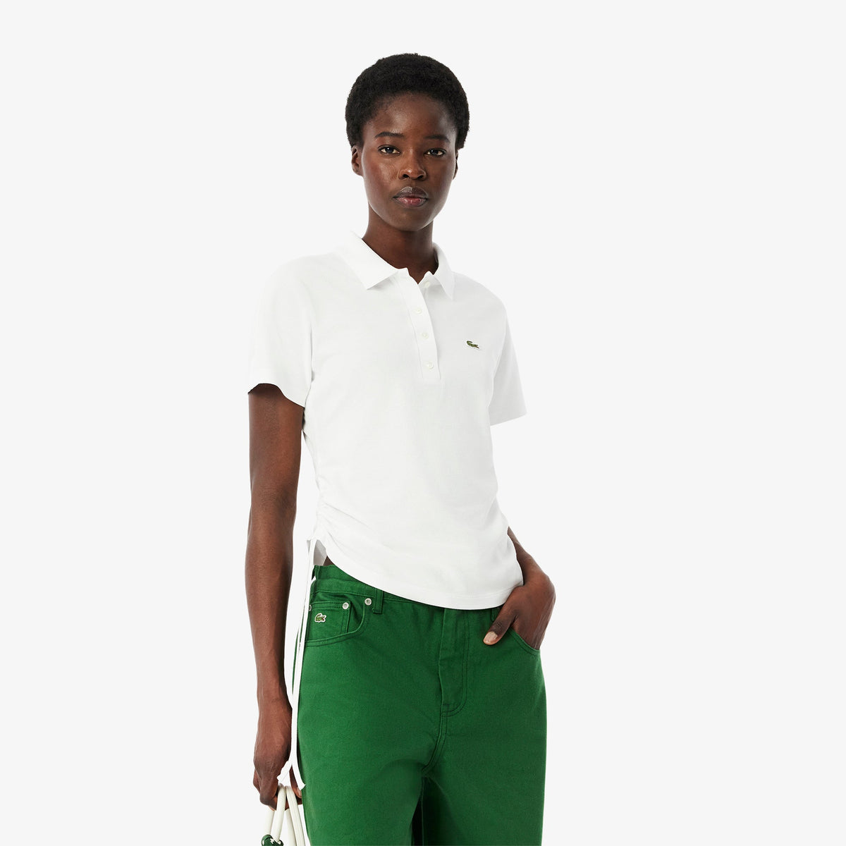 Slim Fit Adjustable Piqué Polo Shirt