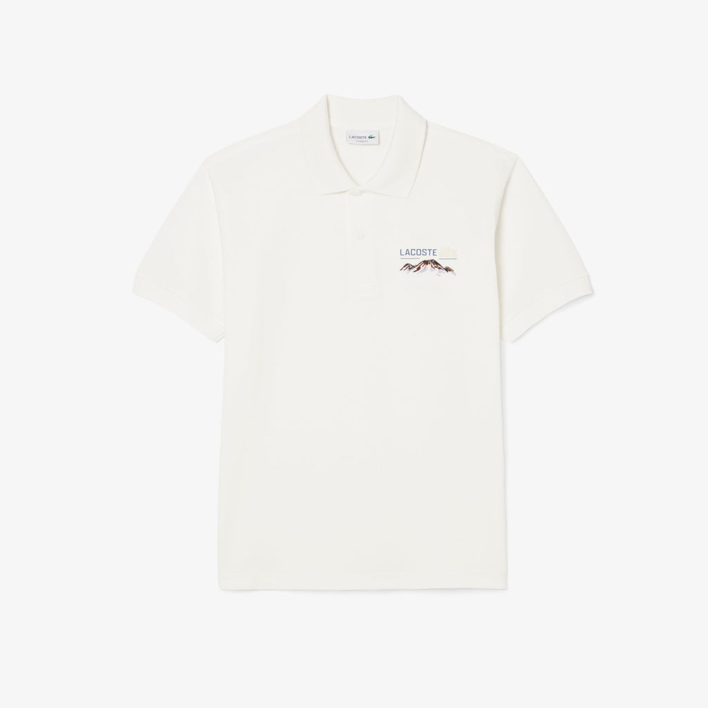 Classic Fit Embroidered Motif Piqué Polo Shirt
