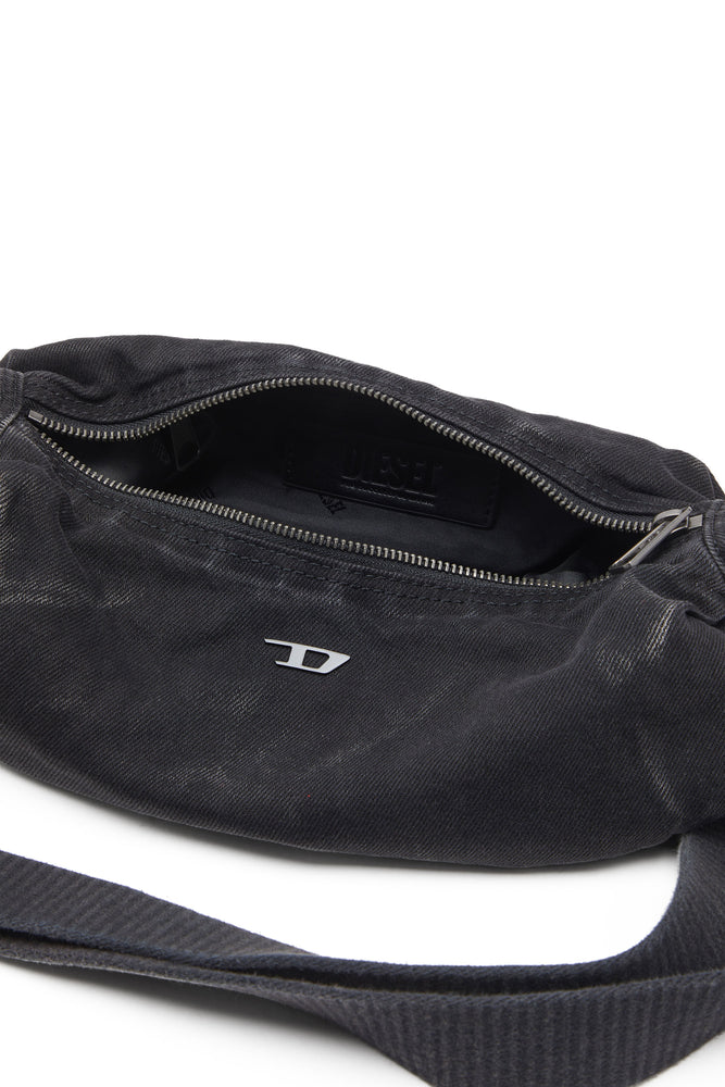 Rave-Small crossbody bag in faded denim