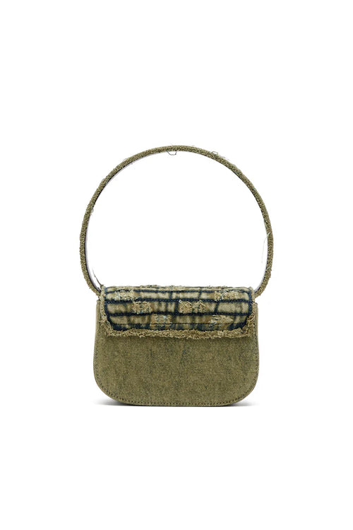 1DR-Iconic shoulder bag in overdyed denim