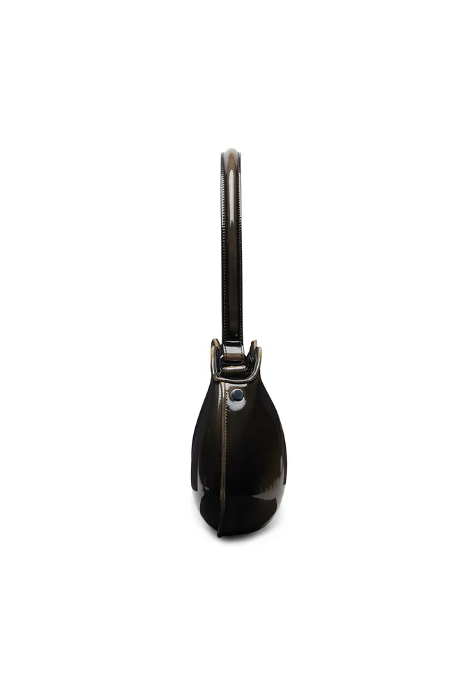 Double-D-Rigid shoulder bag in dégradé glossy PU