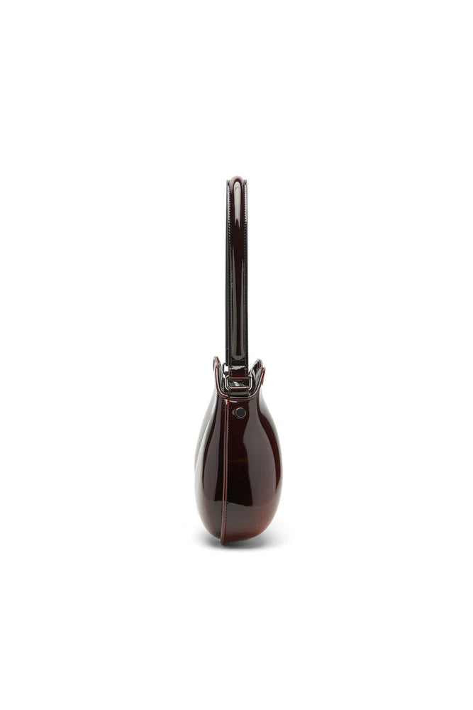 Double-D-Rigid shoulder bag in dégradé glossy PU