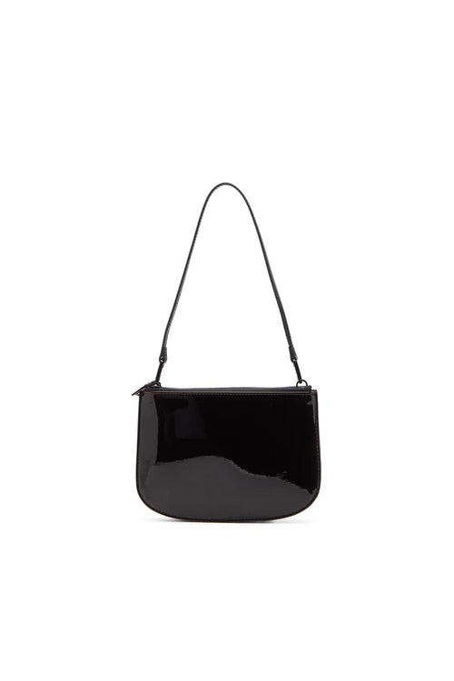 1DR Twin-Double-pouch shoulder bag in liquid PU