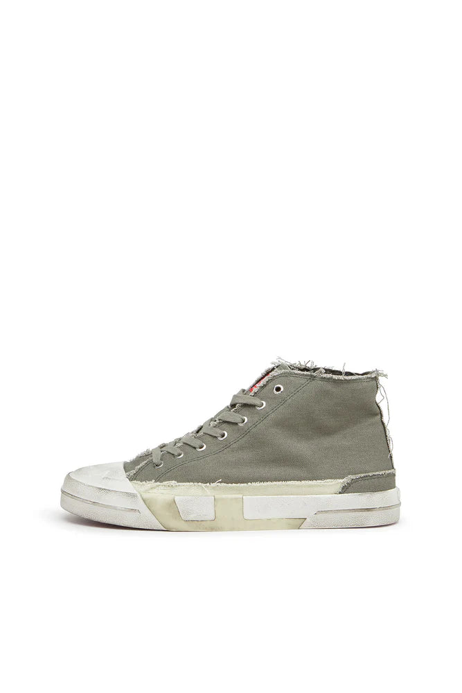 S-D-Verse-Distressed high-top sneakers in canvas