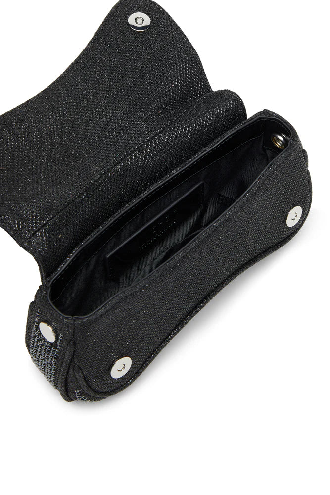 Play-Mini crossbody bag in crystal Lurex