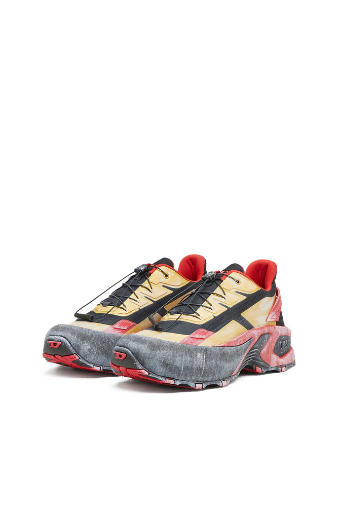 D-Cage-Distressed chunky sneakers in ripstop