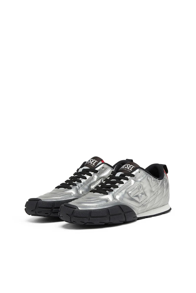 S-Pagodha-Quilted metallic sneakers