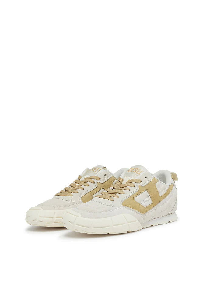 S-Pagodha-Quilted suede sneakers