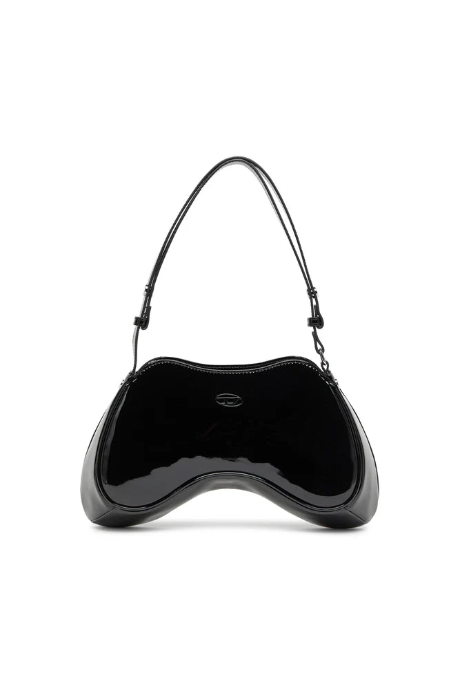 Play-Glossy crossbody bag with tonal logo