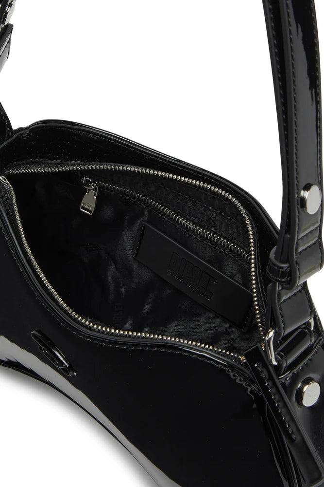 Play-Glossy crossbody bag with tonal logo