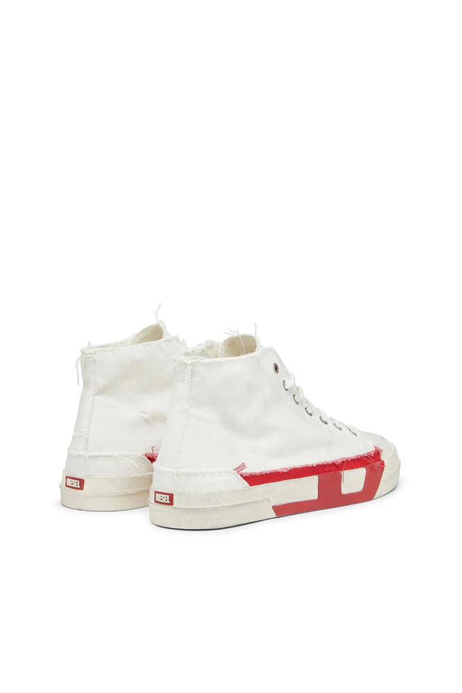 S-D-Verse-Distressed high-top sneakers in canvas