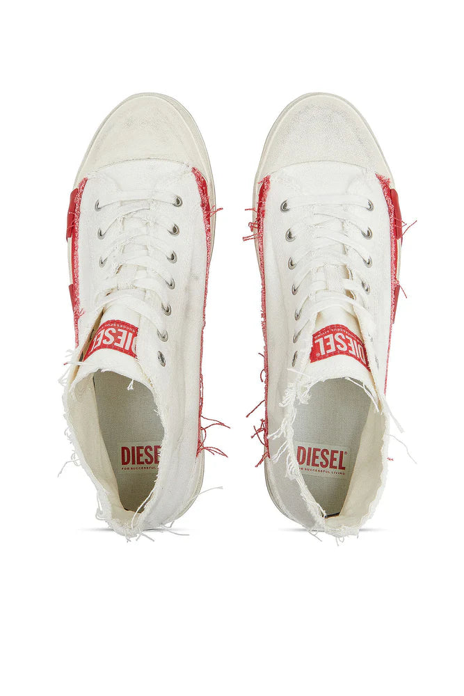 S-D-Verse-Distressed high-top sneakers in canvas