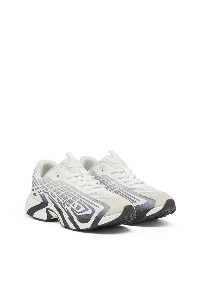 D-Vit-Sneakers in striped dégradé mesh