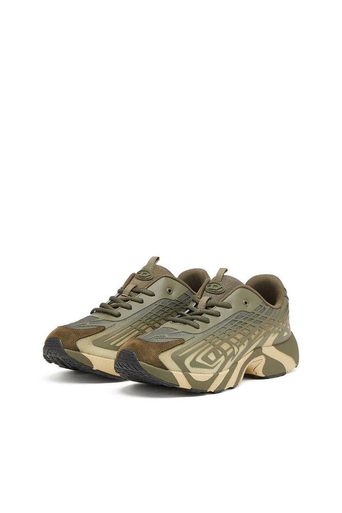 D-Vit-Sneakers in striped dégradé mesh