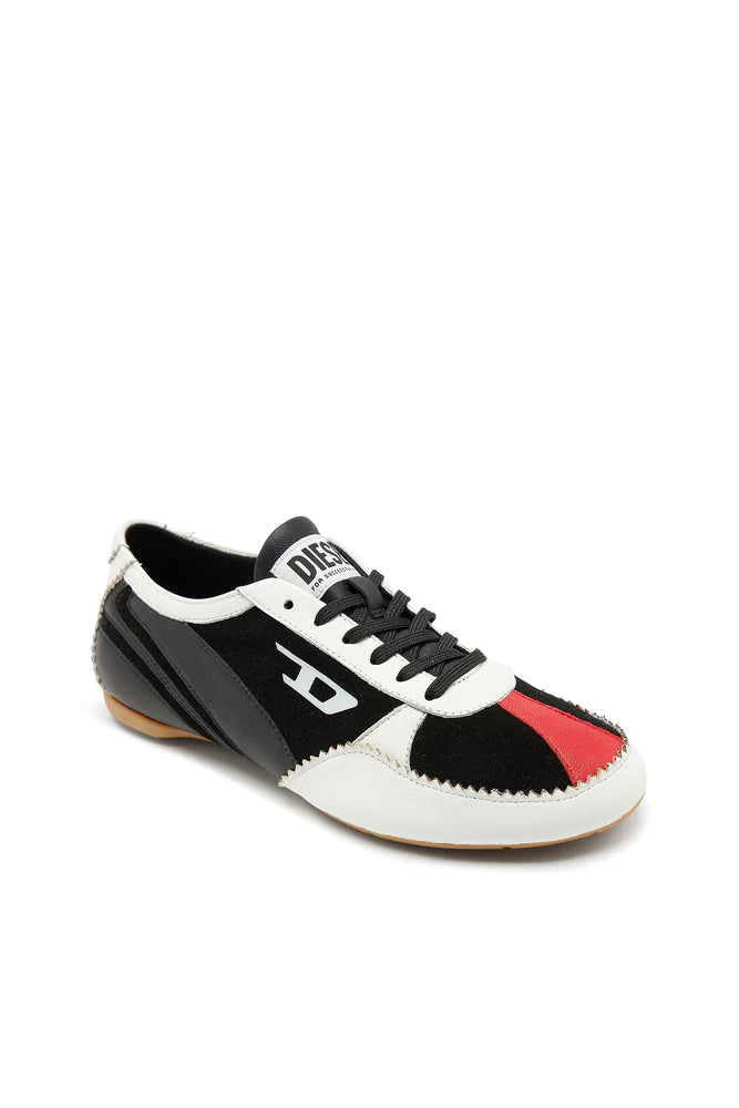 D-Mile-Flat sneakers in leather and suede