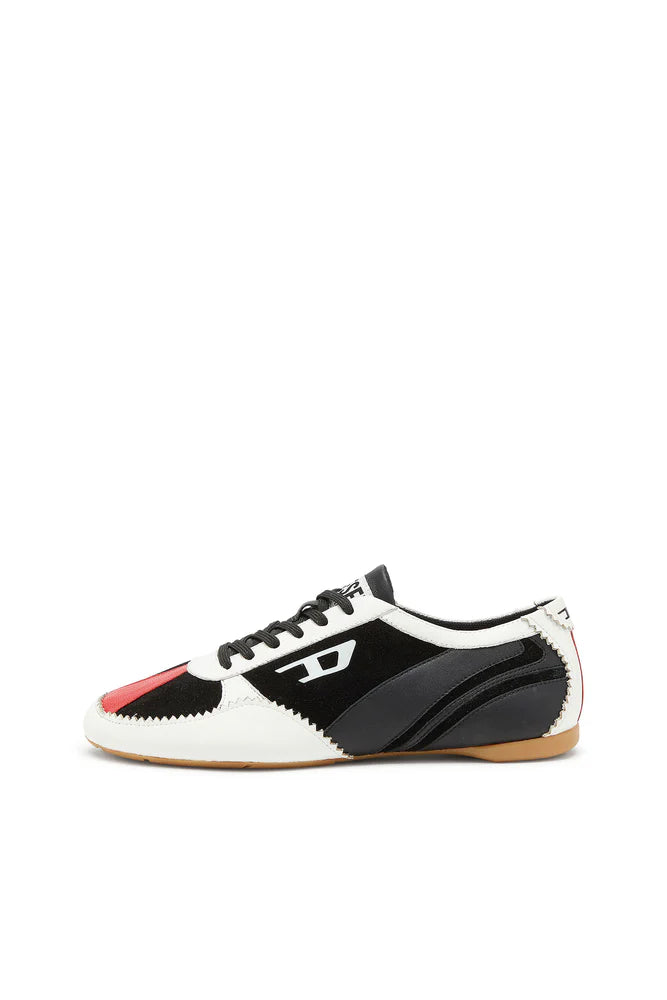 D-Mile-Flat sneakers in leather and suede